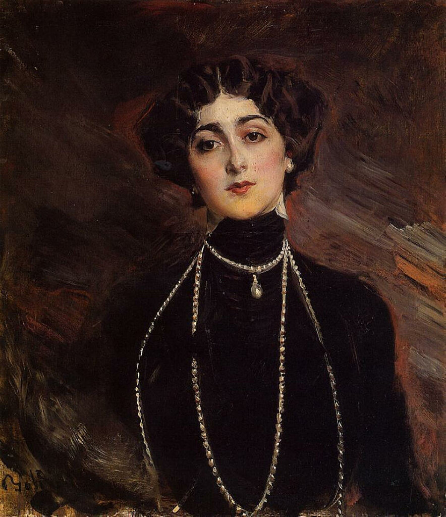 Giovanni Boldini (1842-1931)<br />Portrait of Lina Cavalieri<br />Oil on canvas, c.1901<br />Public collection