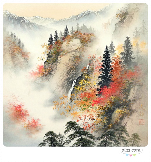 ❤图片&插画-来自日本著名画家小岛光径的山水绘画艺术作品欣赏(oi22.com)