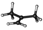 2-метилпропен-1, модели молекул, 3d молекулы, химия