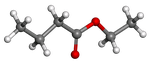 Этиловый эфир масляной кислоты,модели молекул, 3d молекулы, химия