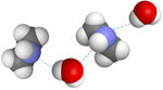 вода, диметиламин, водородная связь, амины, модели молекул, 3d молекулы, химия