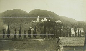 Вид на Новоафонский Спасо-Канонитский монастырь (со стороны моря)