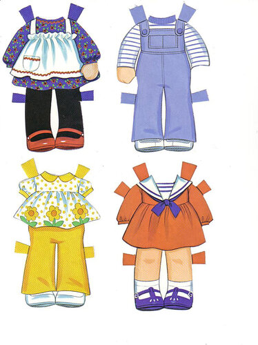 бумажные куклы с одеждой