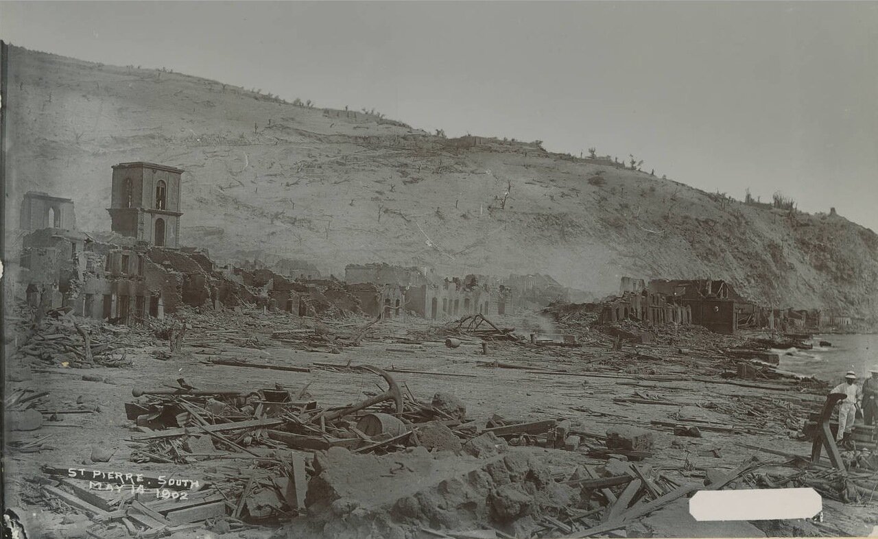 Сен-Пьер, южная часть, 14 мая 1902