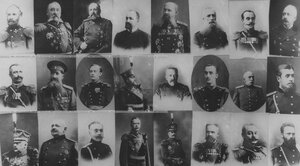 Портреты офицеров, служивших ранее в бригаде (фотографии из музея бригады) - табло.
