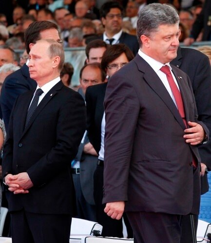 Путин и Порошенко, 6 июня 2014, Нормандия