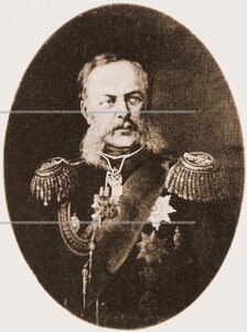 Главный начальник военно-учебных заведений (1863-1881) генерал-адъютант Н. В. Исаков. Портрет.