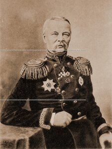 Первый директор 2-го Московского кадетского корпуса (1849-1861) генерал-лейтенант Сергей Петрович Озеров. Портрет.