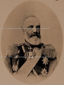 Директор 2-й Московской военной гимназии (1877-1878) генерал-майор Аполлон Николаевич Макаров. Портрет.