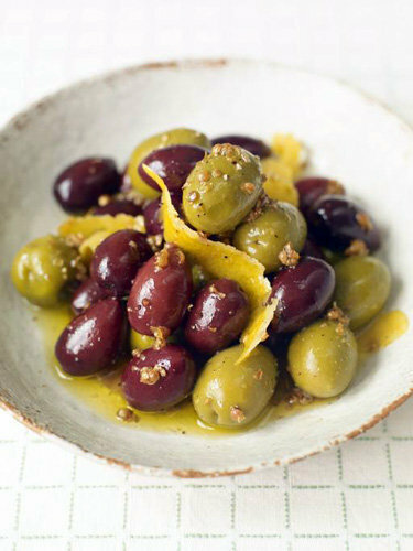Рецепты постных блюд. Маринованные маслины и оливки по-среднеземноморски