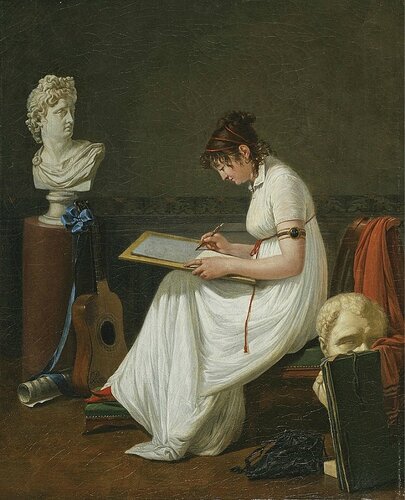 Jean François Sablet - Portrait of an Artist Drawing after the Antique