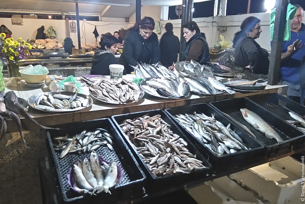 Грузия, Батумский рыбный рынок и ресторан