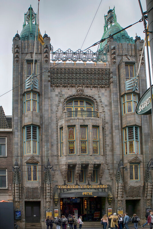 facade of Tuschinski Theater, Amsterdam, Netherlands