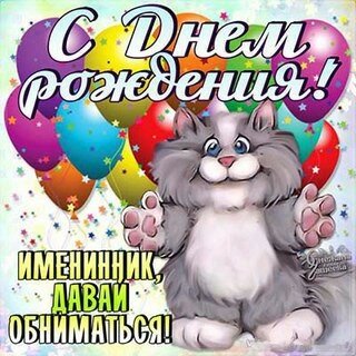 Красочное поздравление с днём рождения с котиками - Оригинальные живые открытки для любого праздника специально для Вас!
