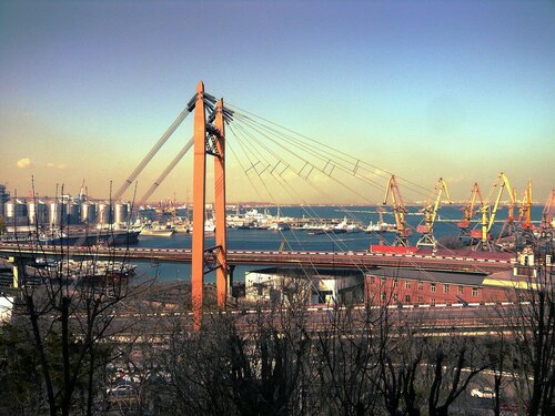 Одесса. Мост-эстакада  над ЖД путями