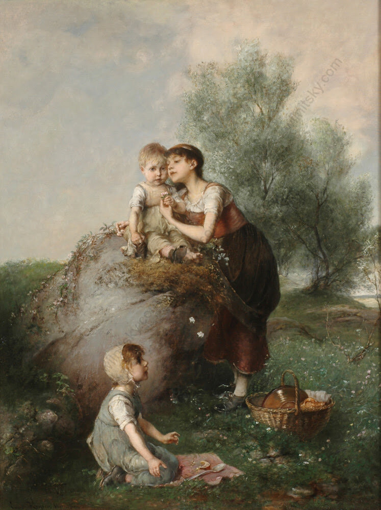 Emil Keyser Child's first picnic