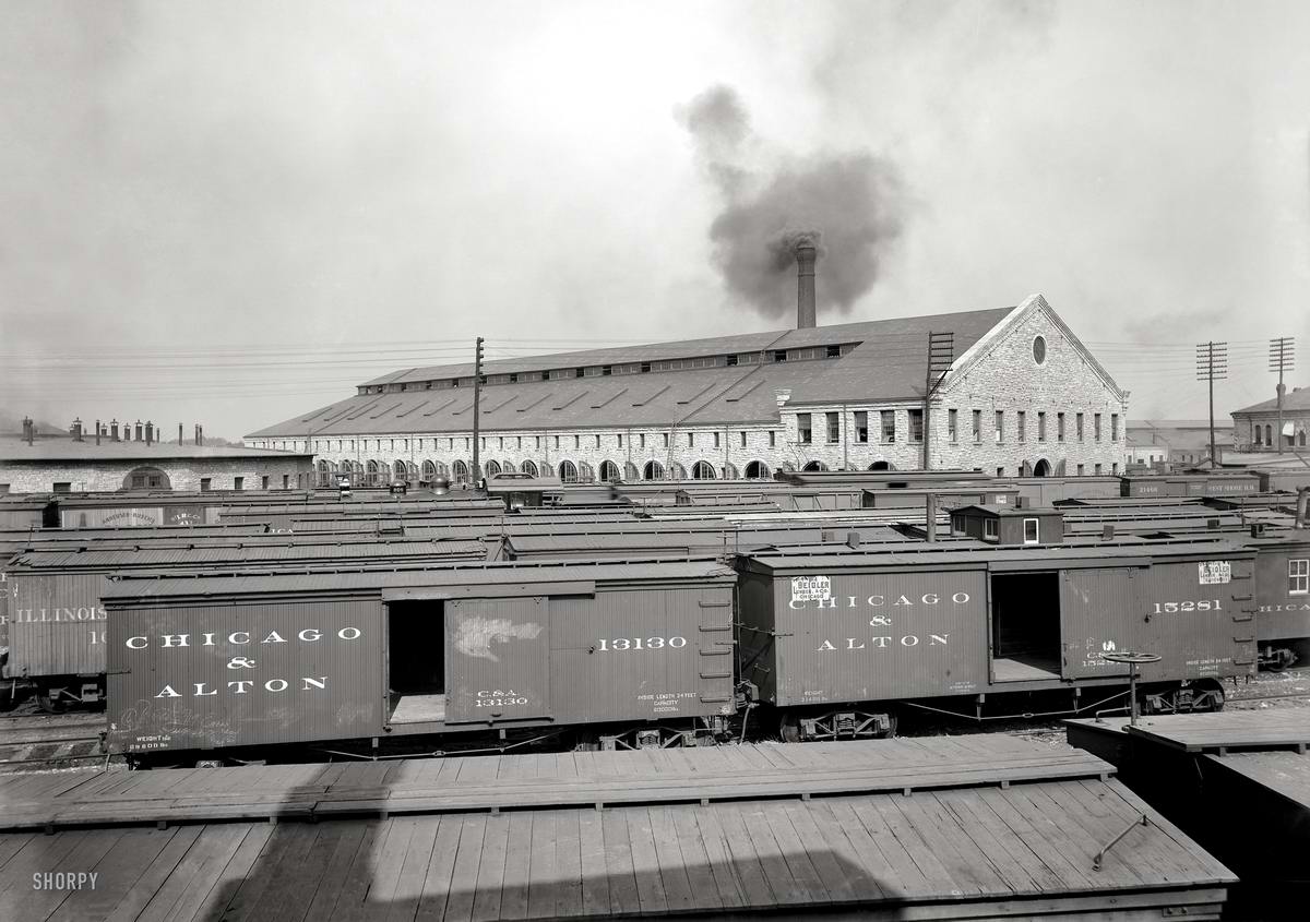 Железные дороги  начала 20-го века на снимках американских фотографов (7)