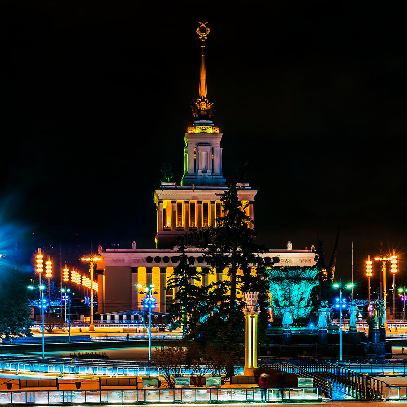 Огни ночной Москвы 