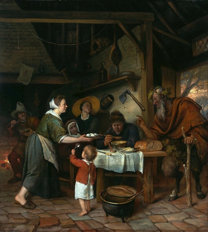 Стен Ян Хавикс (Лейден 1626 - 1679) - Сатир в гостях у крестьян