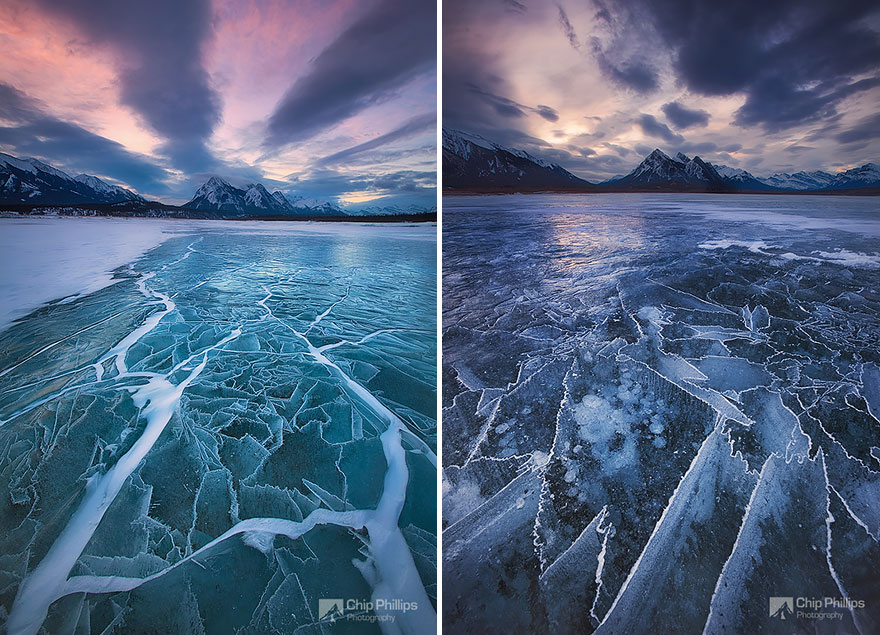 15 водоёмов, скованных льдом, выглядящие как произведения искусства