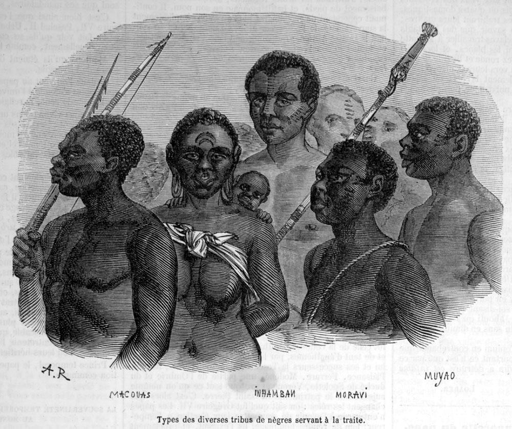 Типичные представители порабощенных этнических групп (Восточная Африка, Верхний Нил, 1840-е годы)
