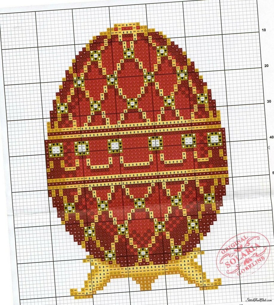 Вышивка крестиком пасхальное яйцо схема