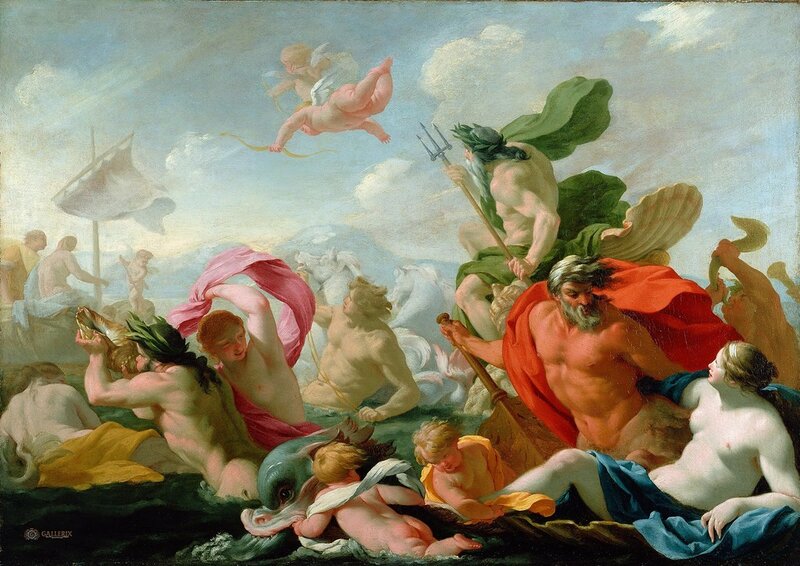 Лесюэр Эсташ (Париж 1617-1655) - Морские боги отдают честь Любви
