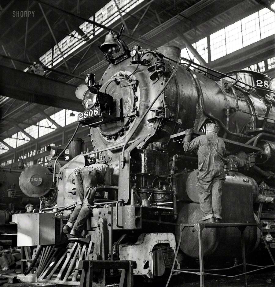 Железные дороги  начала 20-го века на снимках американских фотографов (99)