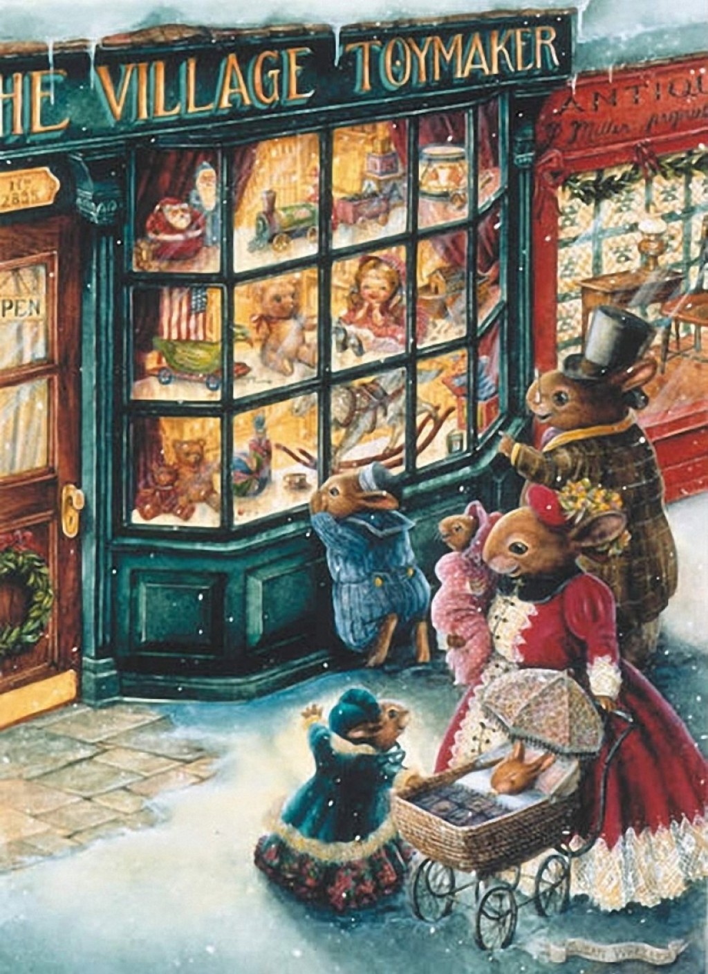 Красивые витрины иллюстраций. Сьюзен Виллер Рождество. Susan Wheeler Рождество. Художница Сьюзен Виллер Рождество. Сьюзен Виллер иллюстрации Рождество.