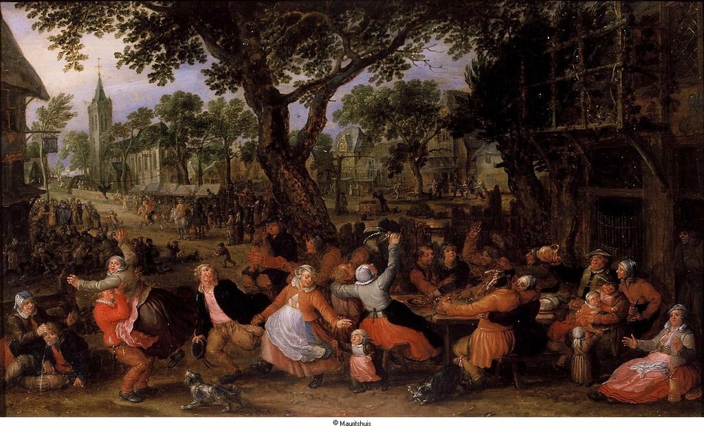 Vinckboons, David - Деревенская ярмарка, 1629, 40,5 cm x 67,5 cm, Дерево, масло.jpg