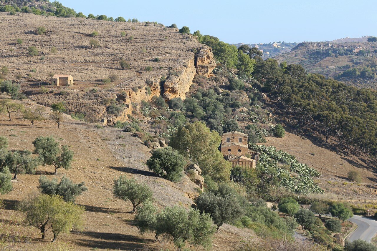 Agrigento, the Valley of the temples. The views from the hill of Juno