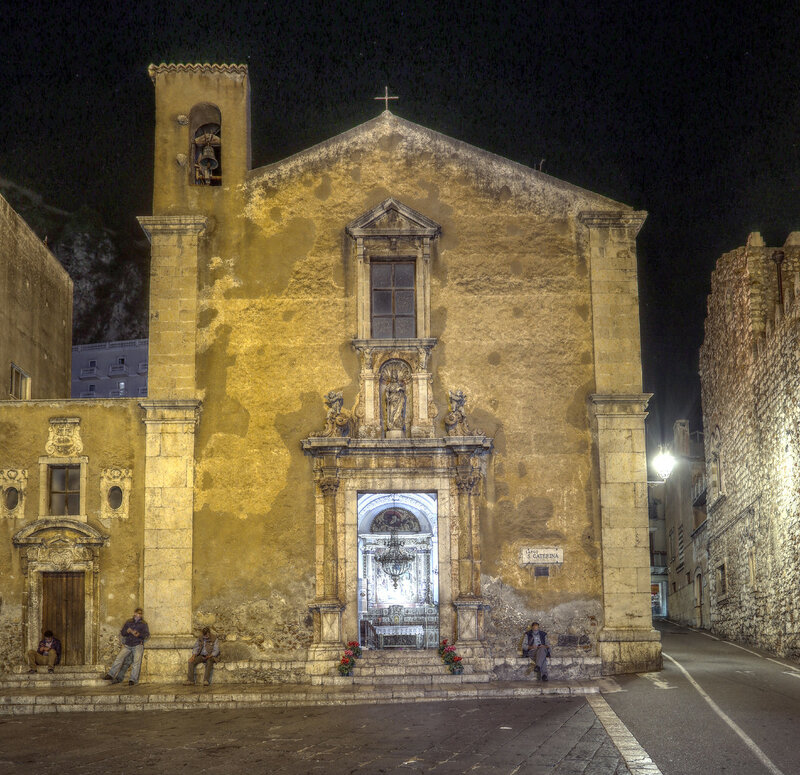 Night Taormina. HDR photo