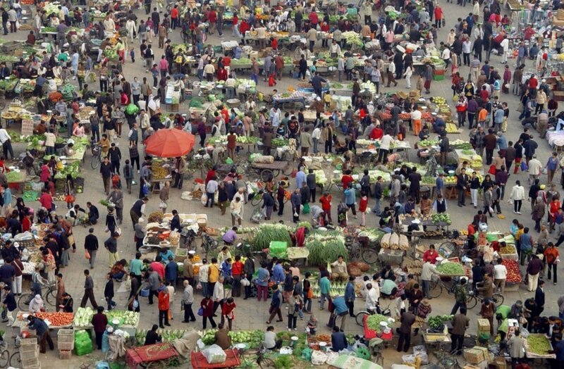 Шокирующие фотографии, показывающие, как много людей в Китае