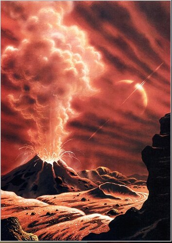 Водородный вулкан на Титане. Художник Д. Харди..jpg