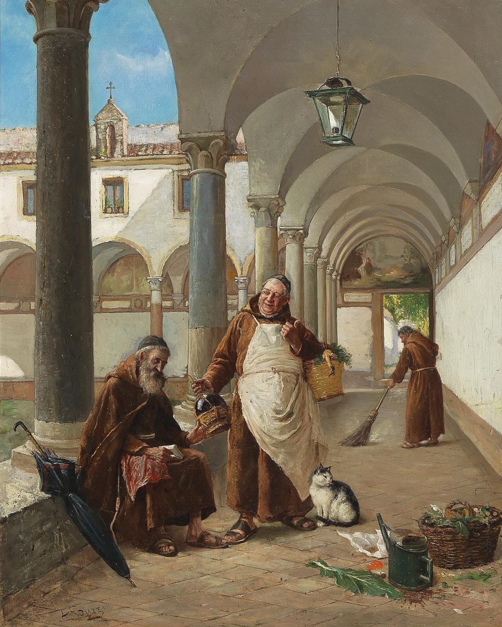 Achille Buzzi, Italy, 19th Century Friars