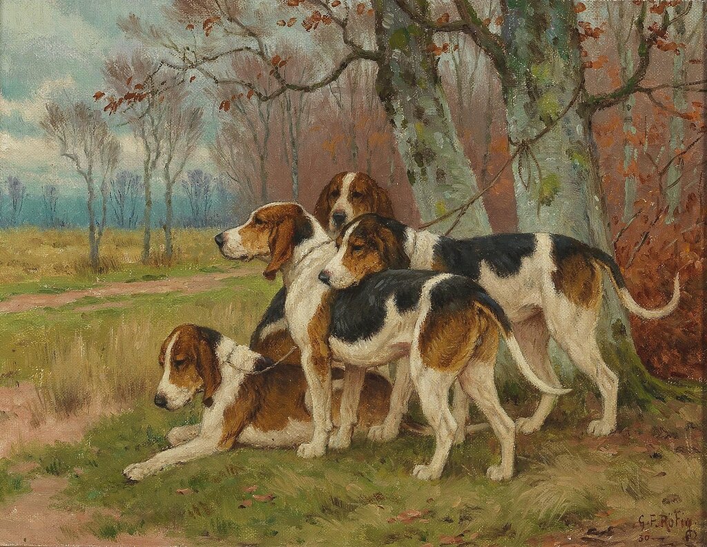 Georges Frederic Rötig *(Le Havre 1873-1961)Jagdhunde