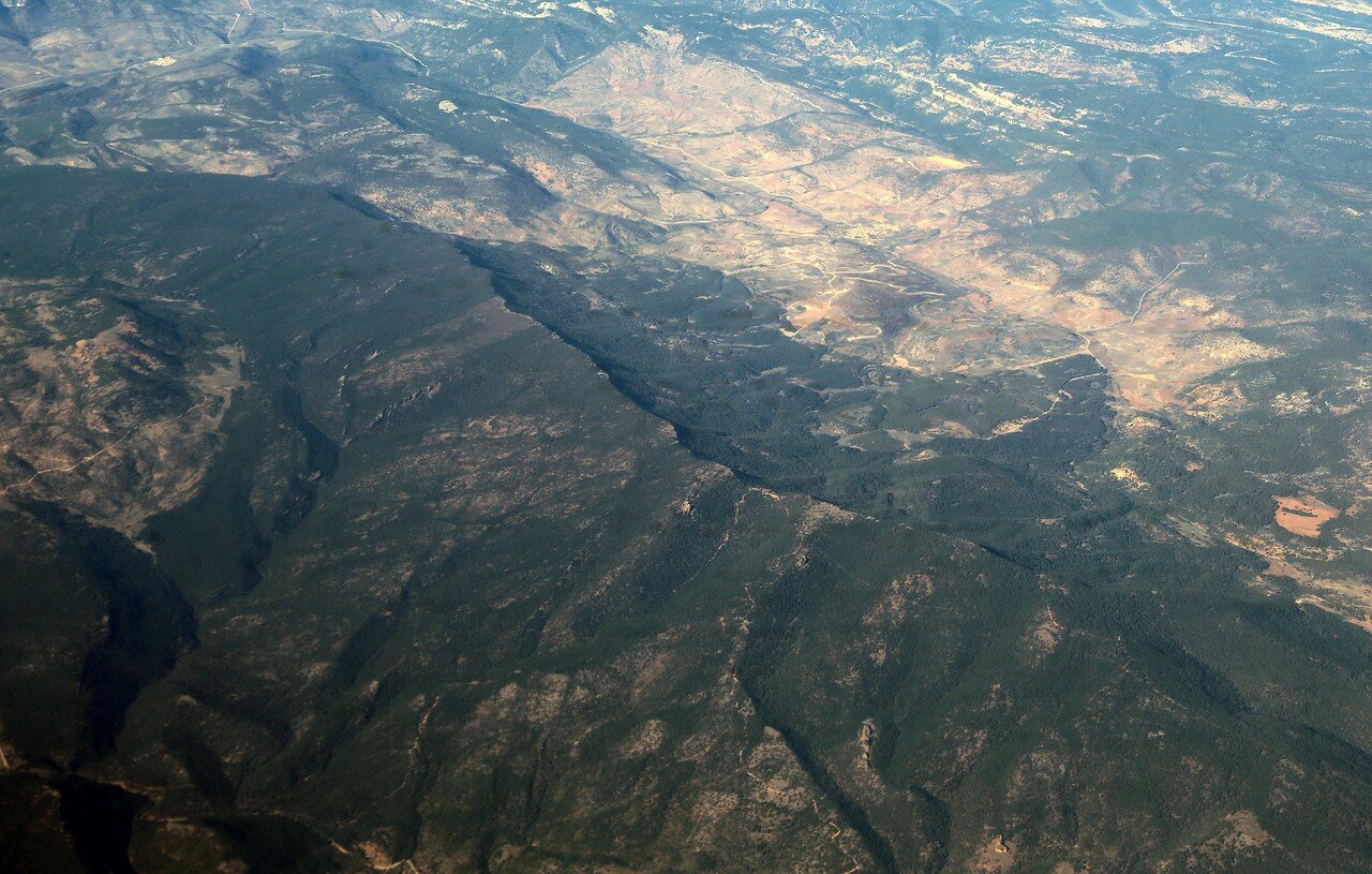 The mountains of Valencia, the view from the plane