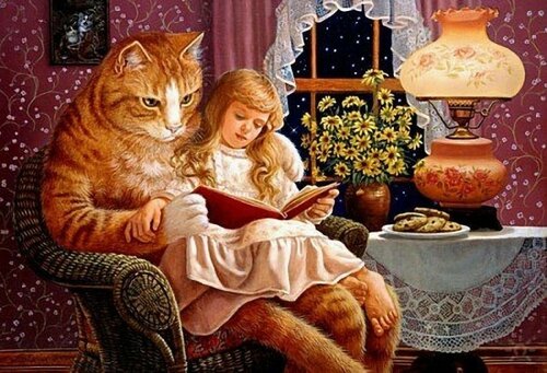Великолепная живая открытка «Доброго вечера» с котёнком - Самые красивые и оригинальные живые открытки для любого праздника для вас
