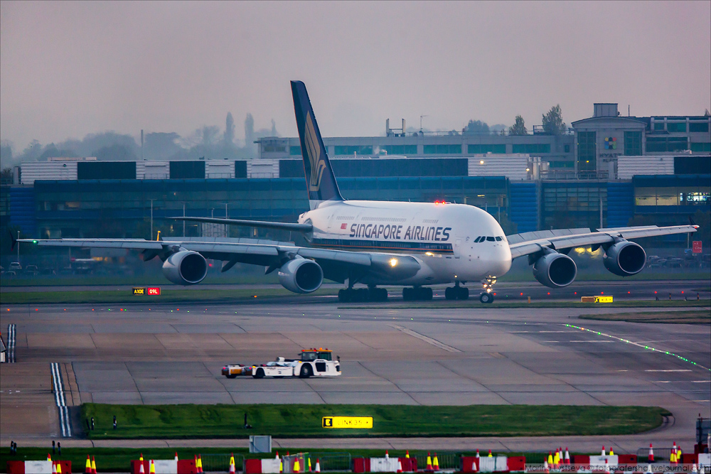 A380 at Heatrow airport