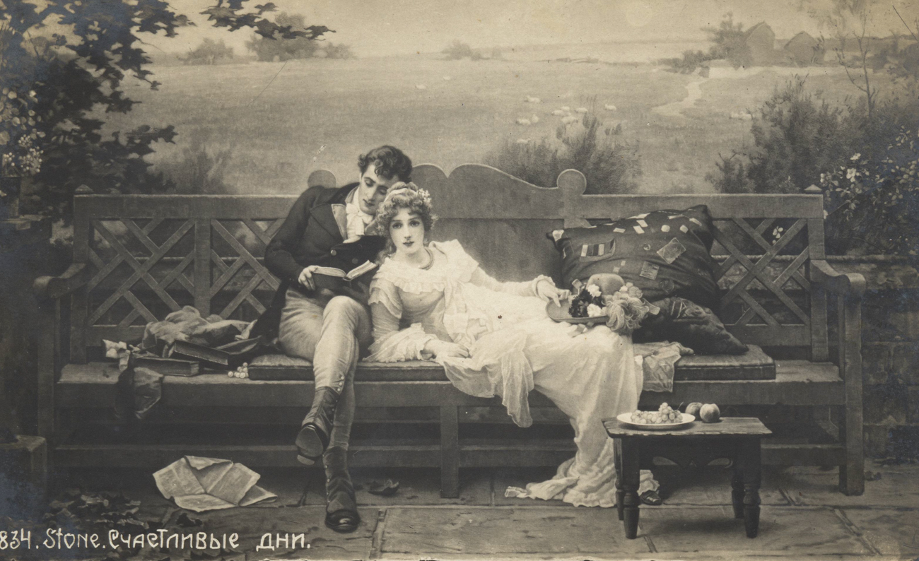 Любовь в 18 веке. Стоун Маркус (Marcus Stone, 1840–1921). Влюбленные 19 век. Картины начало 20 века. Старинные романтические открытки.