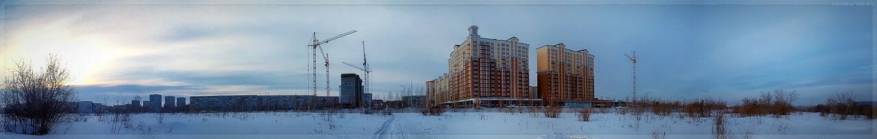 Панорама Притомского на перекрёстке с Волгоградской (© NickFW - 13.03.2017)