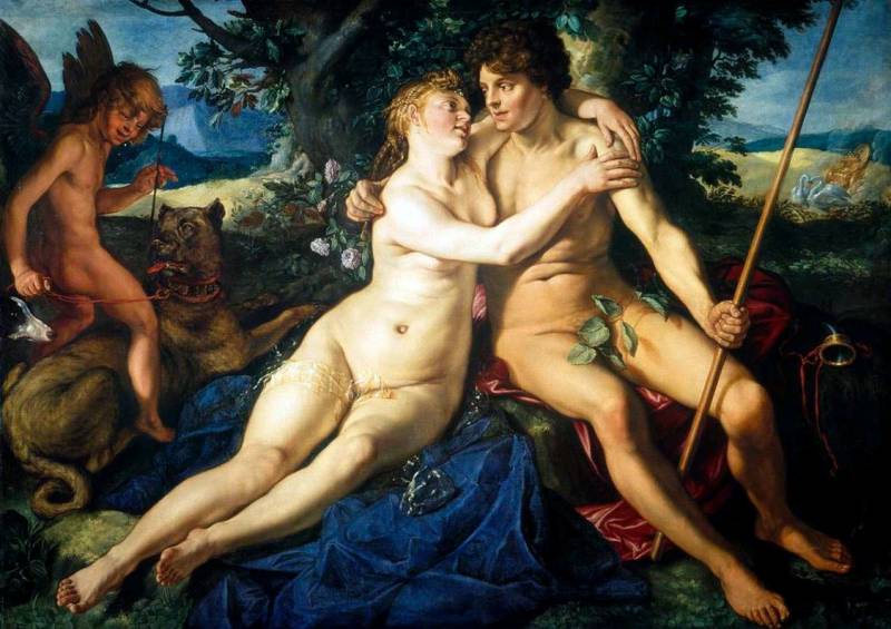 Хендрик Гольциус. Венера и Адонис, 1614..jpg