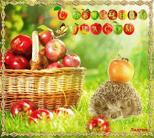 Великолепное поздравление с Яблочным Спасом - Самые красивые и оригинальные живые открытки для любого праздника для вас
