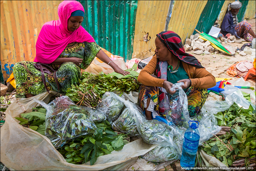 Рынок ката в Эфиопии