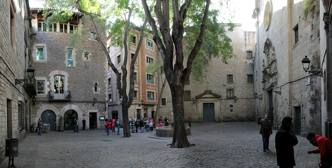 Barcelona. The square of St. Philip Neri (Plaça de Sant Felip Neri)
