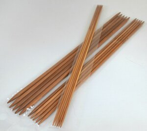 Спицы чулочные AUSFINE бамбук длиной 25см