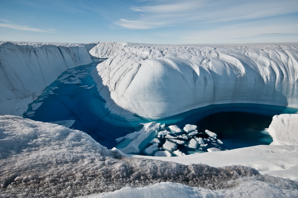 Тающие ледники Гренландии