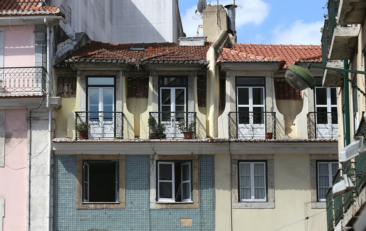 Lisbon. Bairro Alto. Mercy street (Rua da Misericórdia)