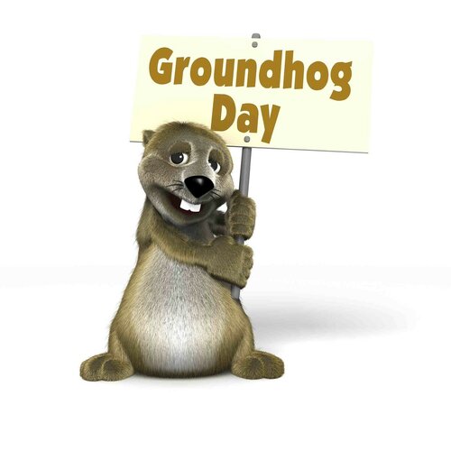 Happy Groundhog Day Greeting Card - Le più belle e colorate carte con Groundhog day il 2 febbraio 2024
