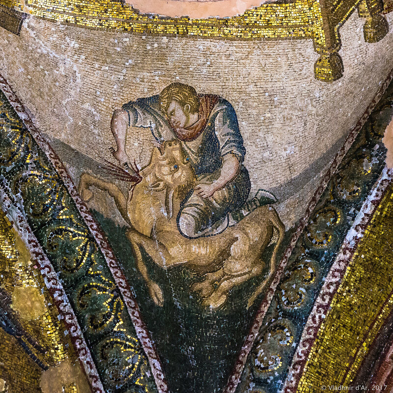 Чудо в Кане Галилейской Мозаики и фрески монастыря Хора. Церковь Христа Спасителя в Полях.